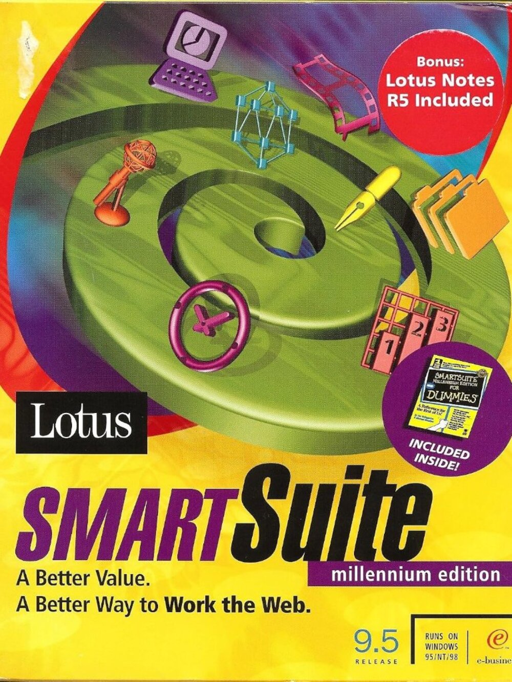 Lotus SmartSuite Millennium Edition 9.5 Release SEALED RARE bonus lotus notes R5